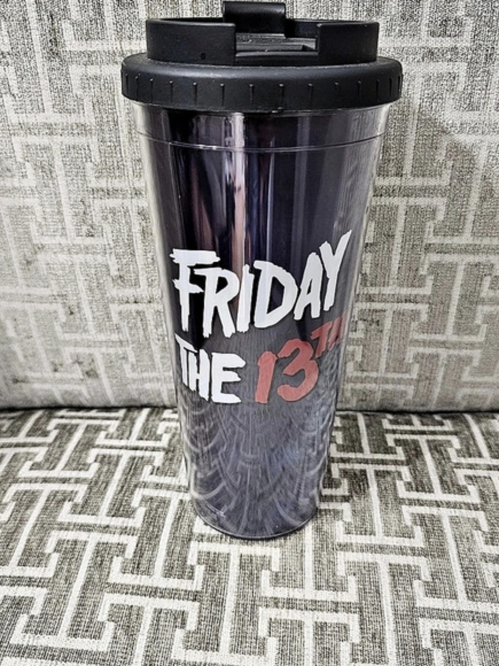 Friday The 13th Jason Voorhees 24 oz Travel Tumbler Silver Buffalo Cold Cup